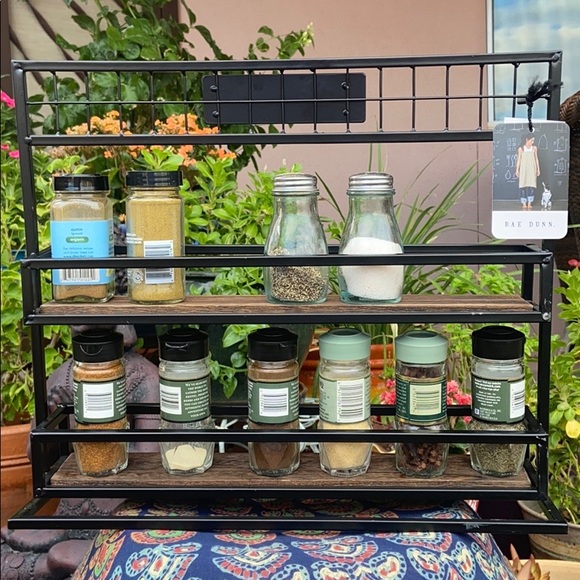 Rae Dunn Rustic “SPICES.” Wooden Spice Rack - Picture 7 of 13